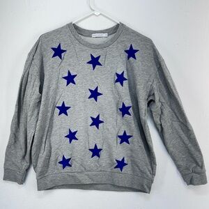 South Parade Crew Neck Star Sweatshirt Womens Size M - Gray / Blue